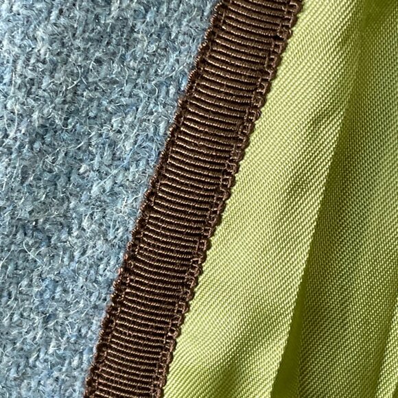 Land’s End Wool Mohair Blend Blue Herringbone Tweed Blazer Jacket Size 18 Lined - Picture 9 of 13